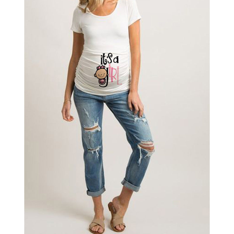 Laugh, Glow & Grow – Fun Maternity T-Shirt