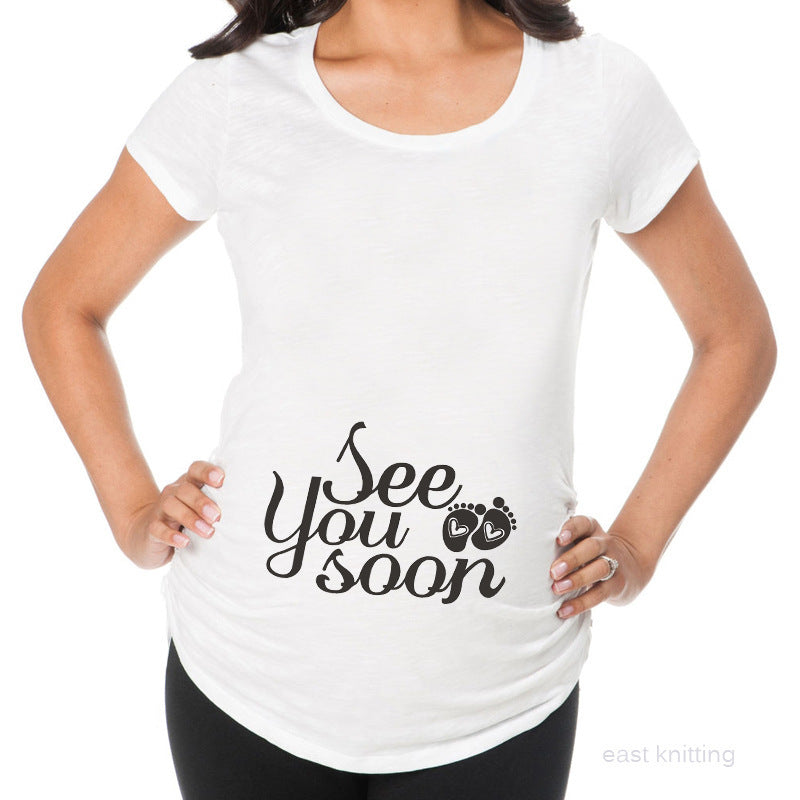Laugh, Glow & Grow – Fun Maternity T-Shirt