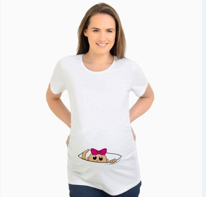 Laugh, Glow & Grow – Fun Maternity T-Shirt