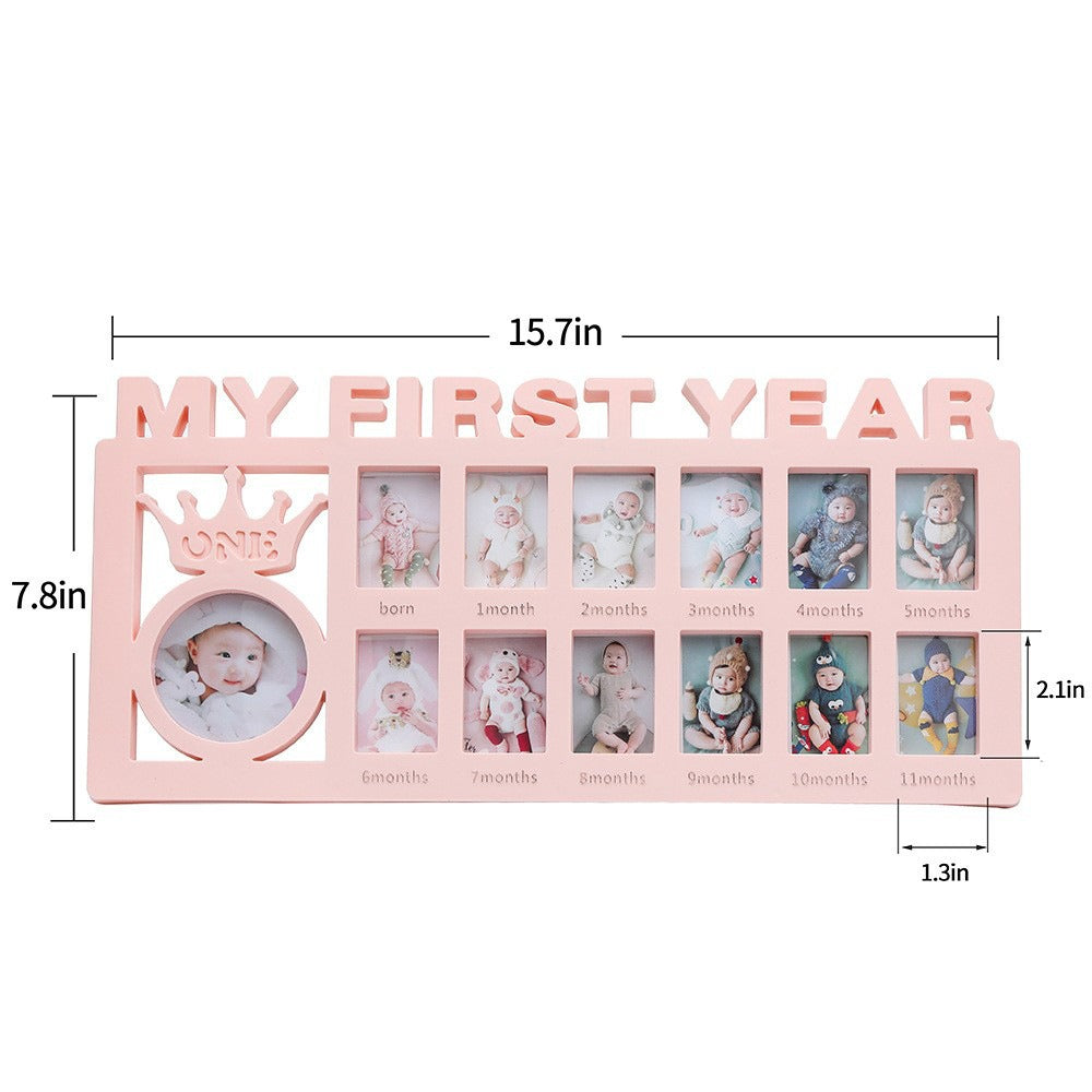 12-Month Baby Milestone Photo Frame