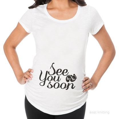 Laugh, Glow & Grow – Fun Maternity T-Shirt
