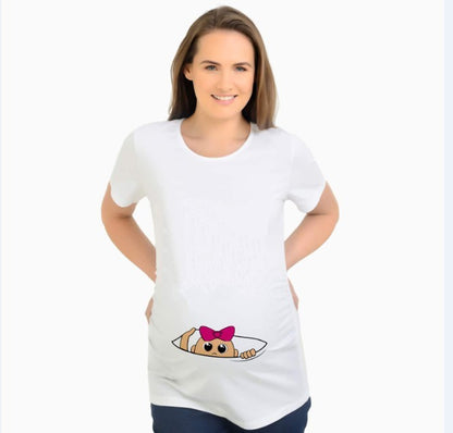 Laugh, Glow & Grow – Fun Maternity T-Shirt