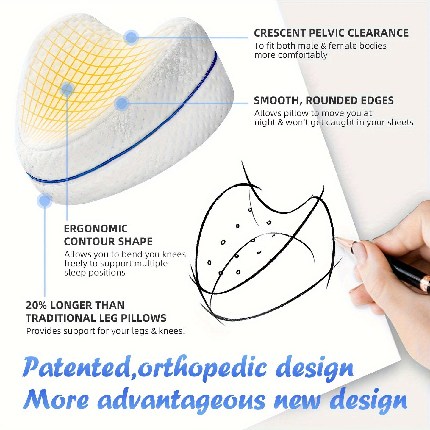 Knee & Leg Pillows Foam Support Sleep Pillow