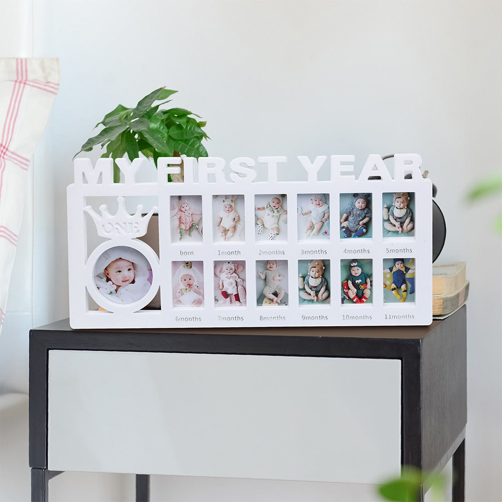 12-Month Baby Milestone Photo Frame