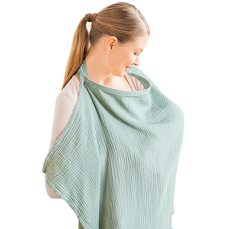 Breathable Muslin Nursing Cover — Stylish & Multi-Use
