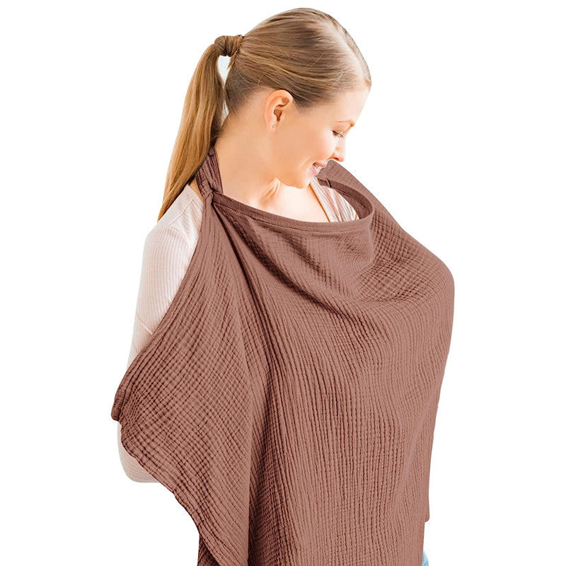 Breathable Muslin Nursing Cover — Stylish & Multi-Use