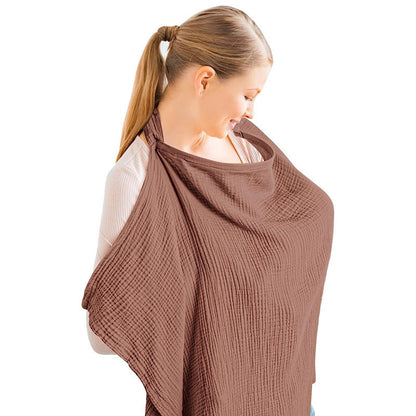 Breathable Muslin Nursing Cover — Stylish & Multi-Use