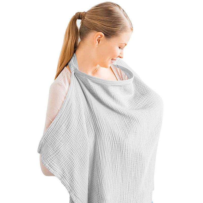 Breathable Muslin Nursing Cover — Stylish & Multi-Use