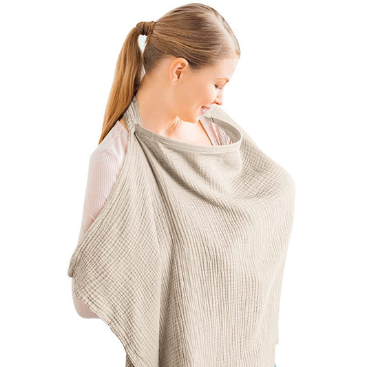 Breathable Muslin Nursing Cover — Stylish & Multi-Use