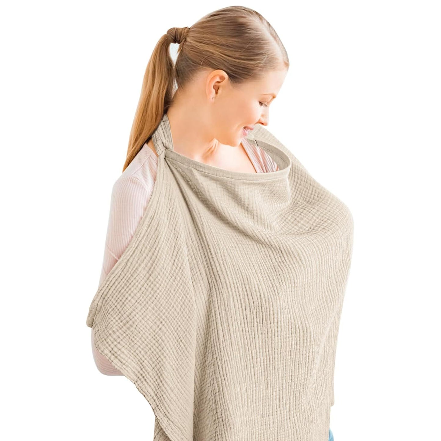 Breathable Muslin Nursing Cover — Stylish & Multi-Use