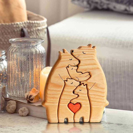 Wooden Bear Family Keepsake Set