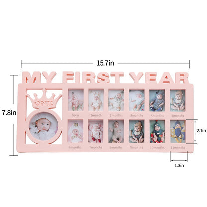 12-Month Baby Milestone Photo Frame