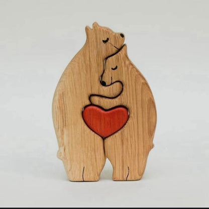 Wooden Bear Family Keepsake Set