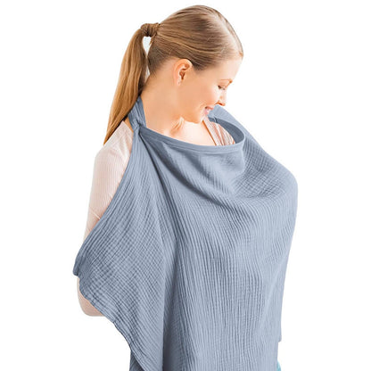 Breathable Muslin Nursing Cover — Stylish & Multi-Use