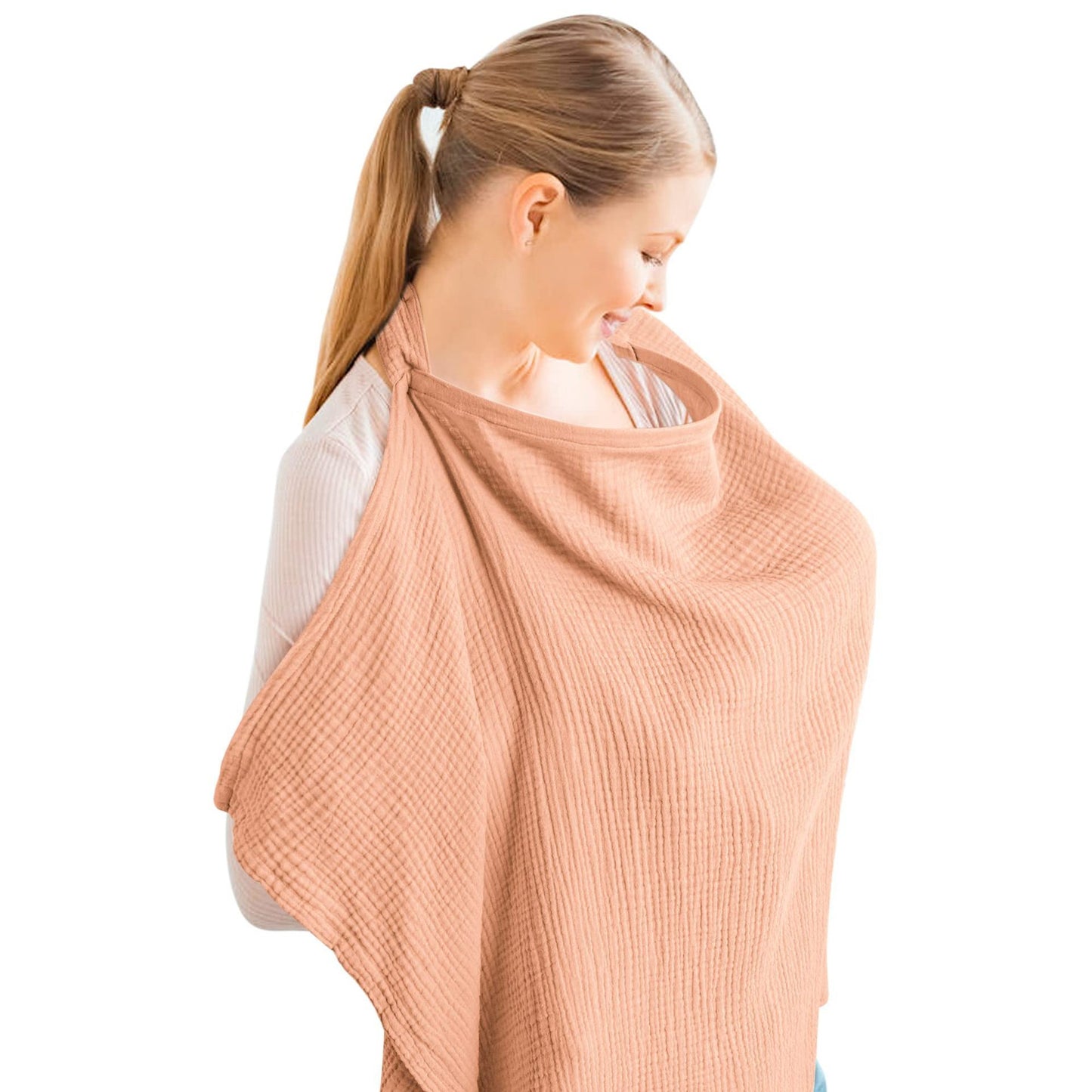 Breathable Muslin Nursing Cover — Stylish & Multi-Use