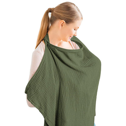 Breathable Muslin Nursing Cover — Stylish & Multi-Use