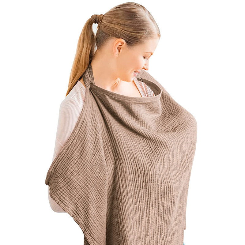 Breathable Muslin Nursing Cover — Stylish & Multi-Use