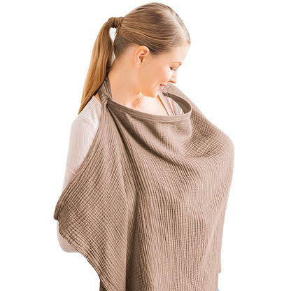 Breathable Muslin Nursing Cover — Stylish & Multi-Use